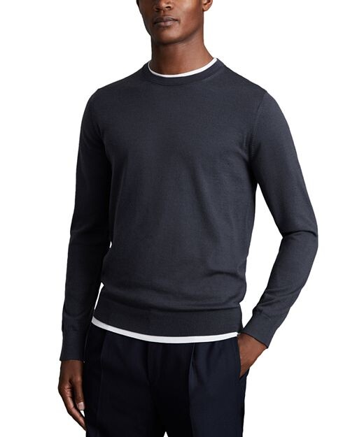 

Шерстяной свитер Wessex с круглым вырезом REISS, цвет Blue