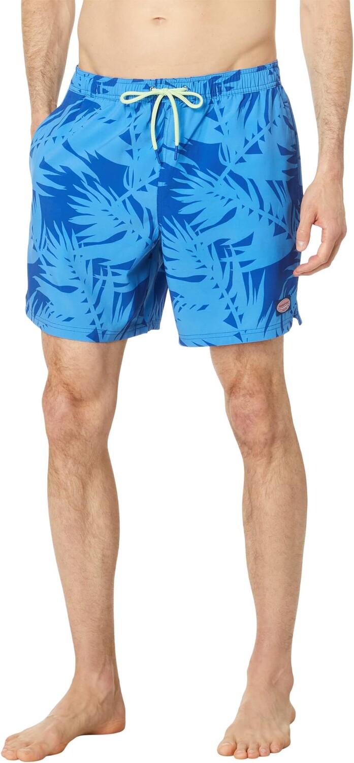 

Счастливые плавки с принтом Vineyard Vines, цвет Breezy Palm Maritime