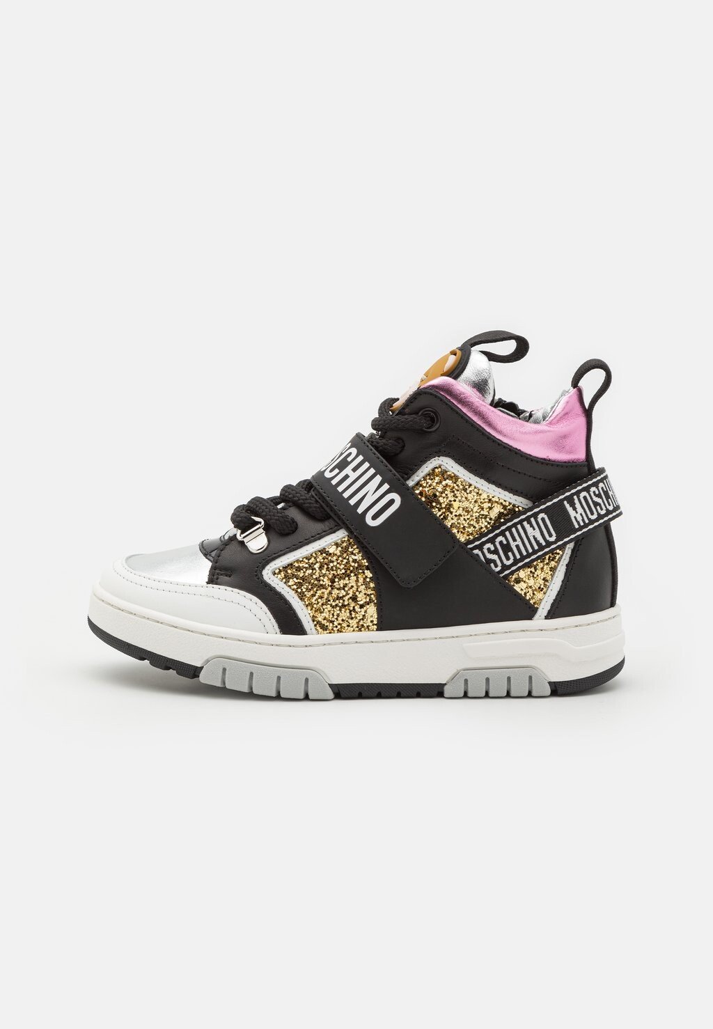 

Высокие кеды Unisex MOSCHINO, цвет black/gold/white/silver/pink