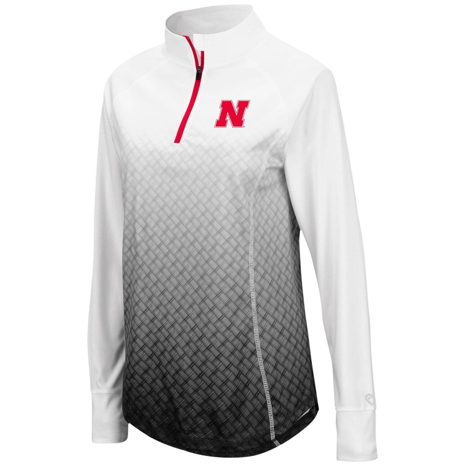 

Женская черная куртка реглан Colosseum Nebraska Cornhuskers Magic Ombre с молнией четверть четверти Colosseum, Черный