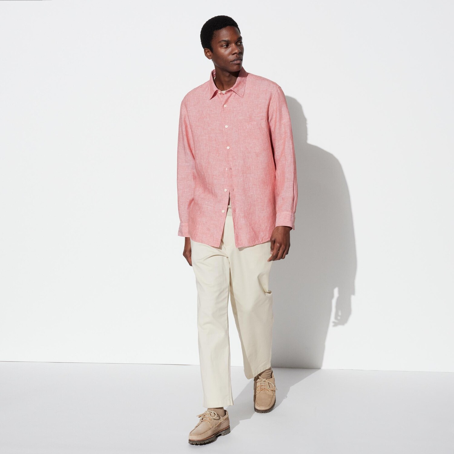 

Свободные брюки из хлопка до щиколотки UNIQLO, молочный