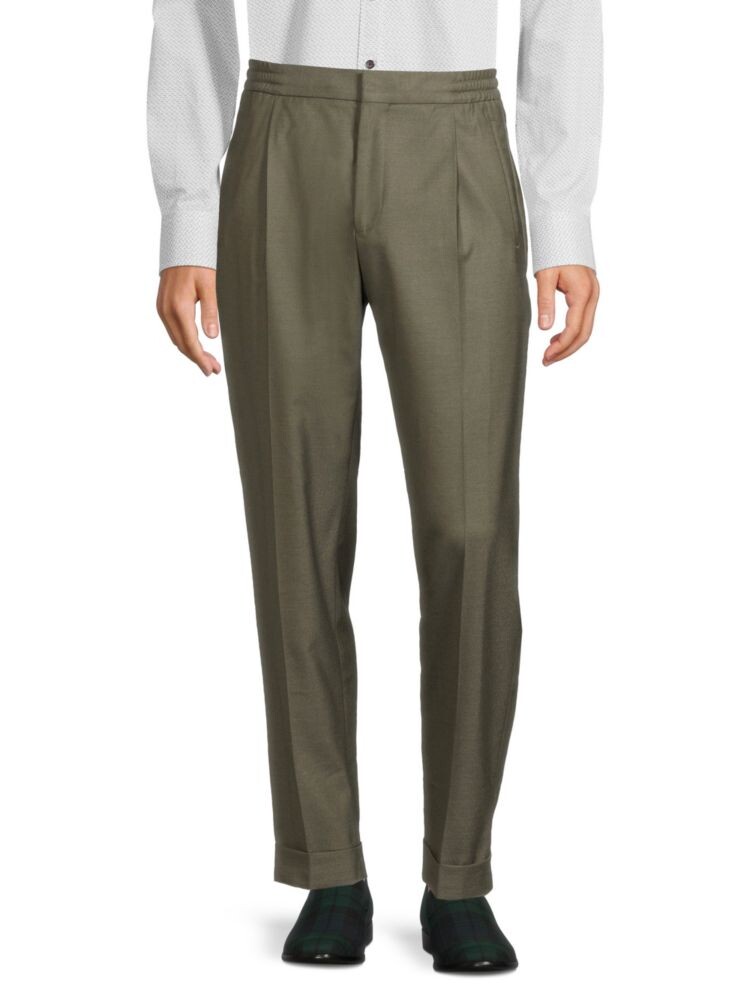 

Однотонные брюки со складками Reiss, зеленый