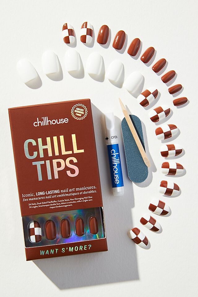 

Набор накладных ногтей Chillhouse Chill Tips, коричневый
