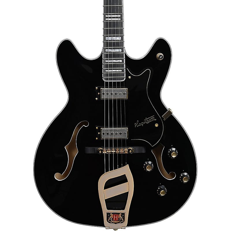 цена Электрогитара Hagstrom '67 Viking II Hollowbody Electric Guitar Standard Black Gloss