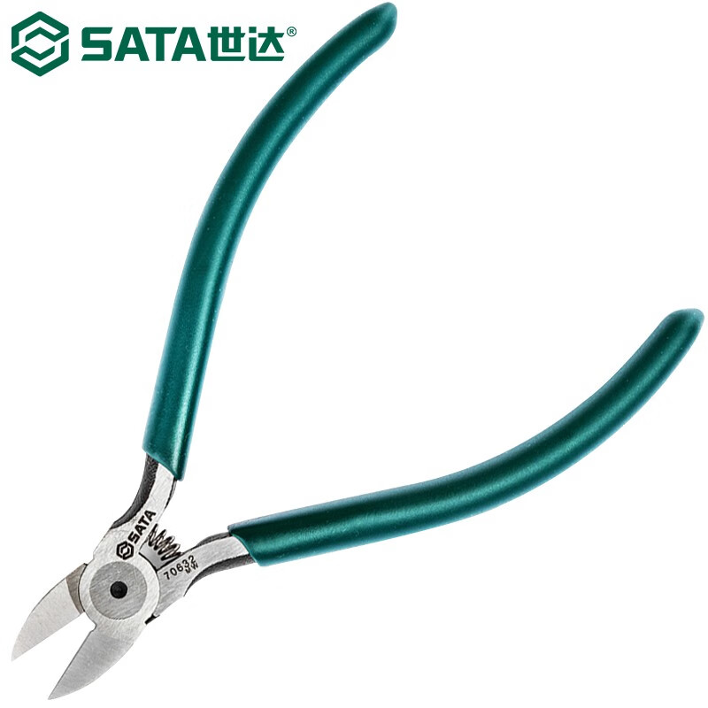 SATA 70632 диагональные плоскогубцы диагональные плоскогубцы электронные кусачки изогнутые плоскогубцы электронные плоскогубцы хром-ванадиевая сталь 5 дюймов