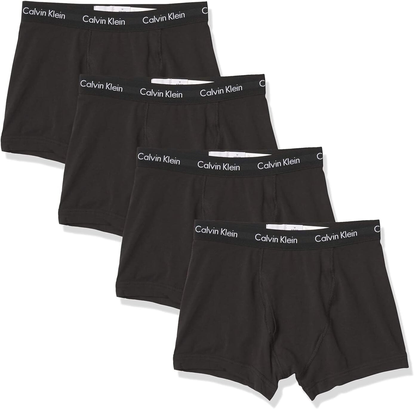 

Трусы Men's Underwear Cotton Stretch 4 Pack Low Rise Trunks Calvin Klein, цвет Black/Black