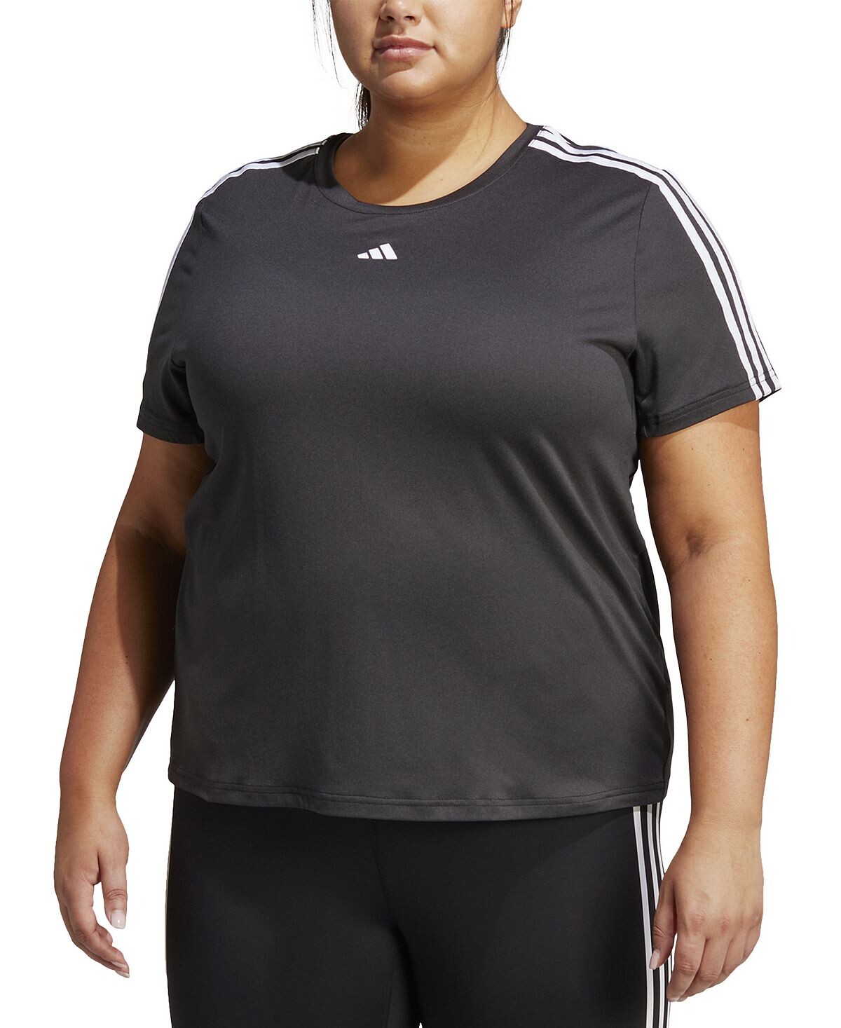 

Футболка с 3 полосками AEROREADY Train Essentials больших размеров adidas