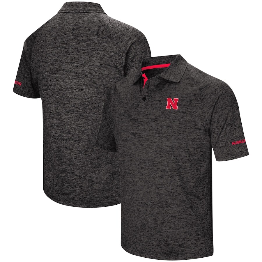 

Поло с коротким рукавом Colosseum Nebraska Huskers, черный