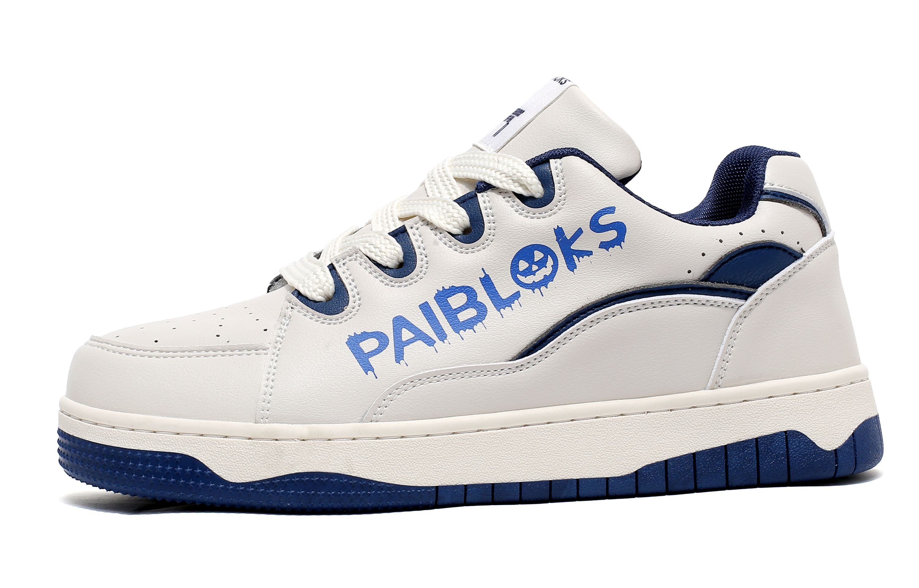 

Кроссовки PAIBLOKS Skateboarding Shoes Unisex Low-top, бежевый/синий