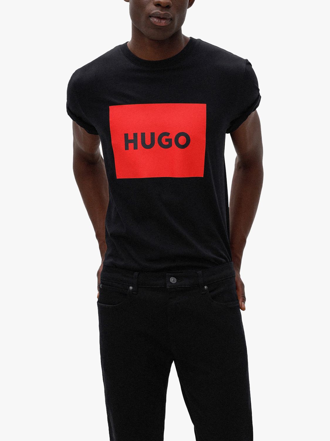цена Футболка с нашивкой-логотипом HUGO Dulive HUGO BOSS, черный