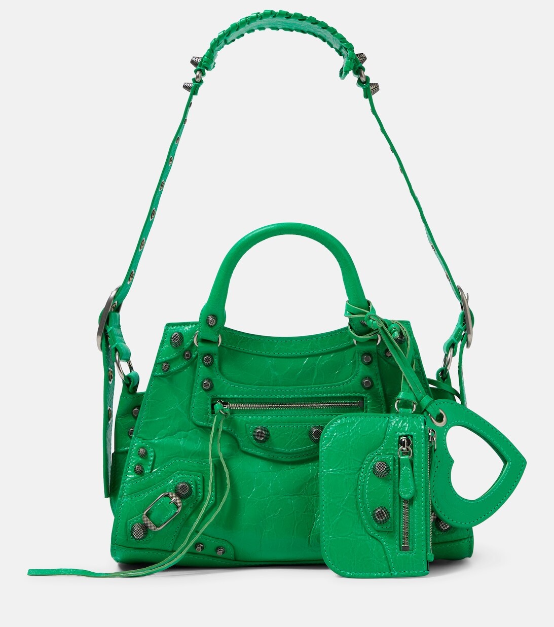 

Кожаная сумка-тоут Neo Cagole XS Balenciaga, зеленый