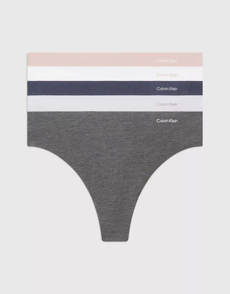 

Calvin Klein Invisibles, 5 пар хлопковых стрингов разных цветов
