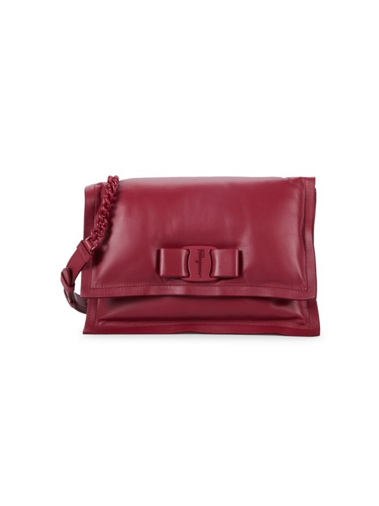 

Кожаная сумка Viva с бантом Ferragamo, красный