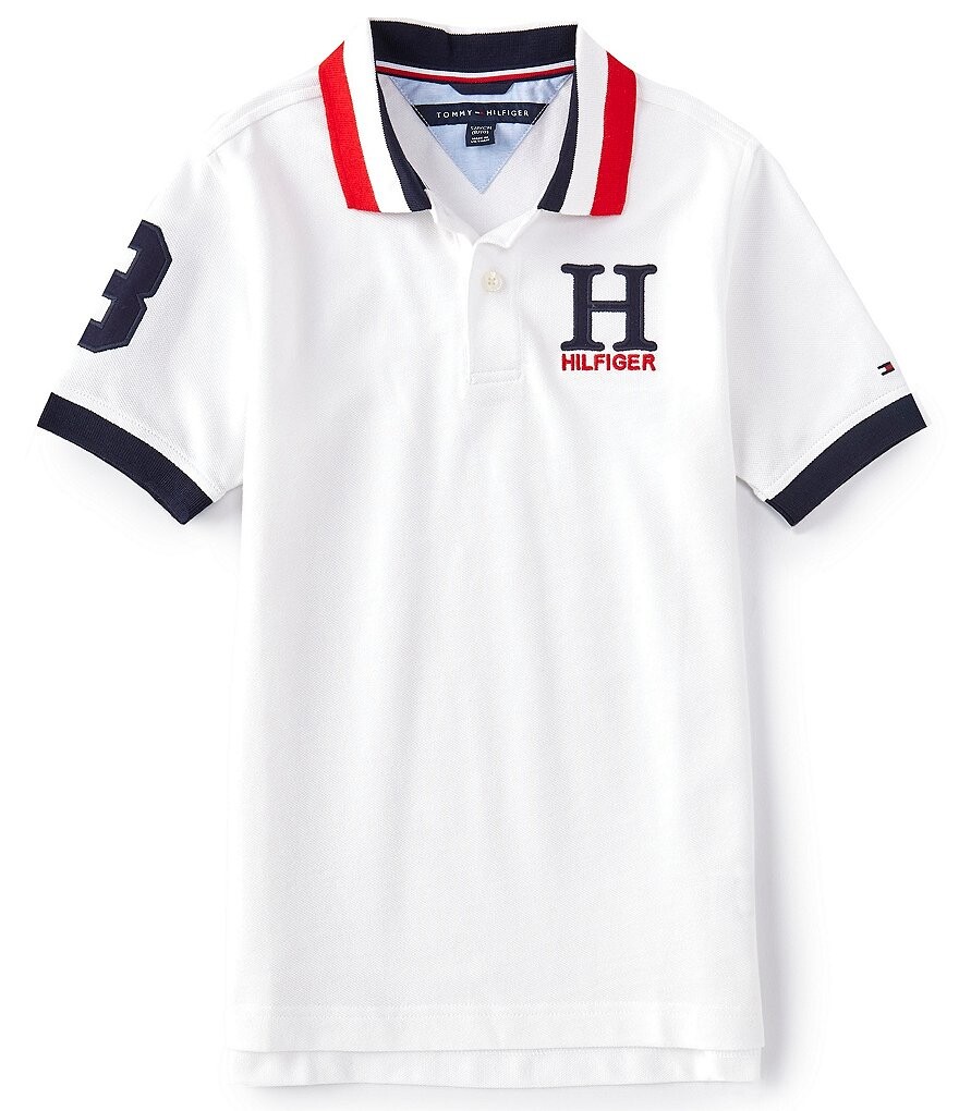 

Матовая рубашка-поло Tommy Hilfiger Big Boys 8-20, белый