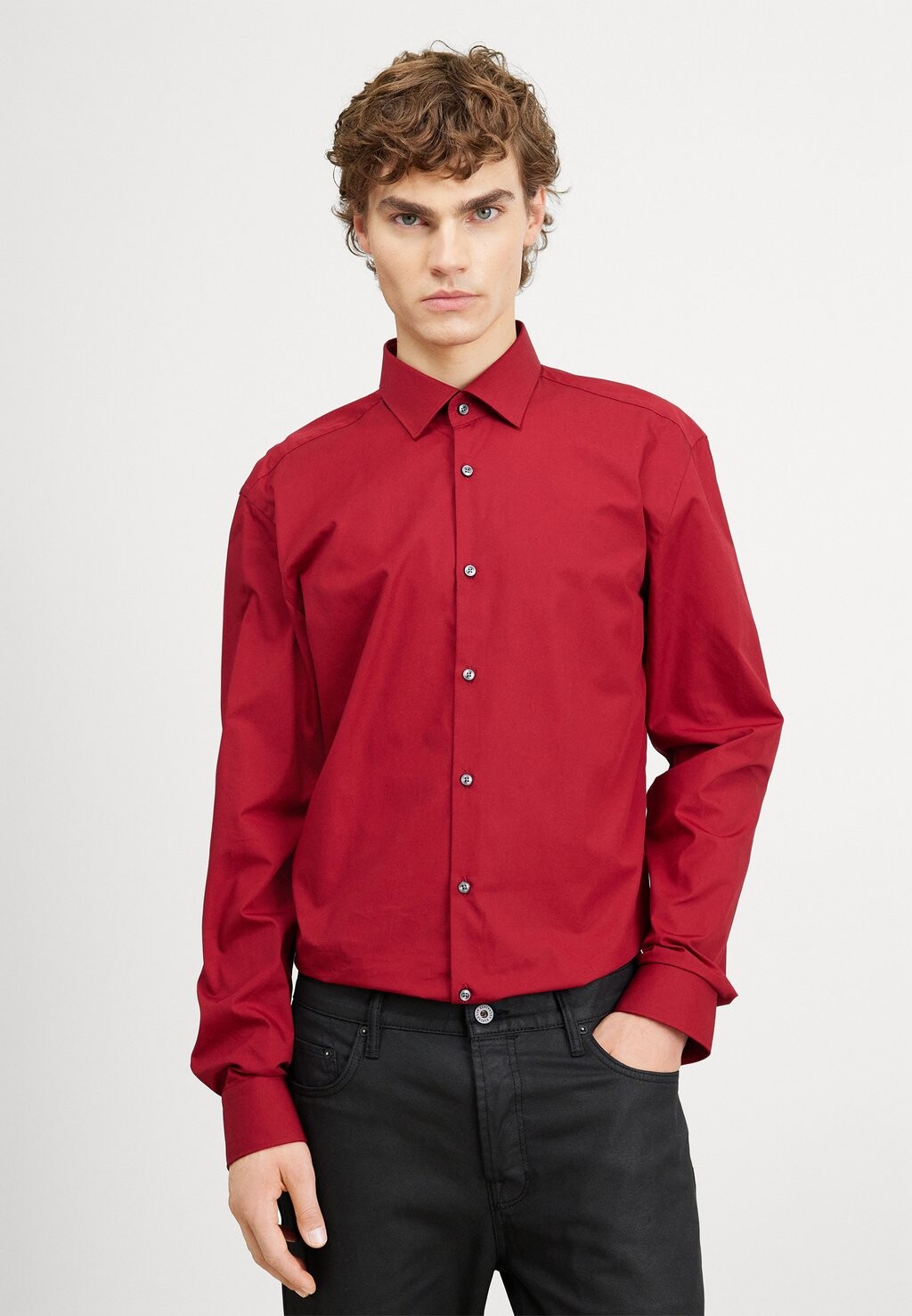 

Классическая рубашка Kenno HUGO, цвет dark red