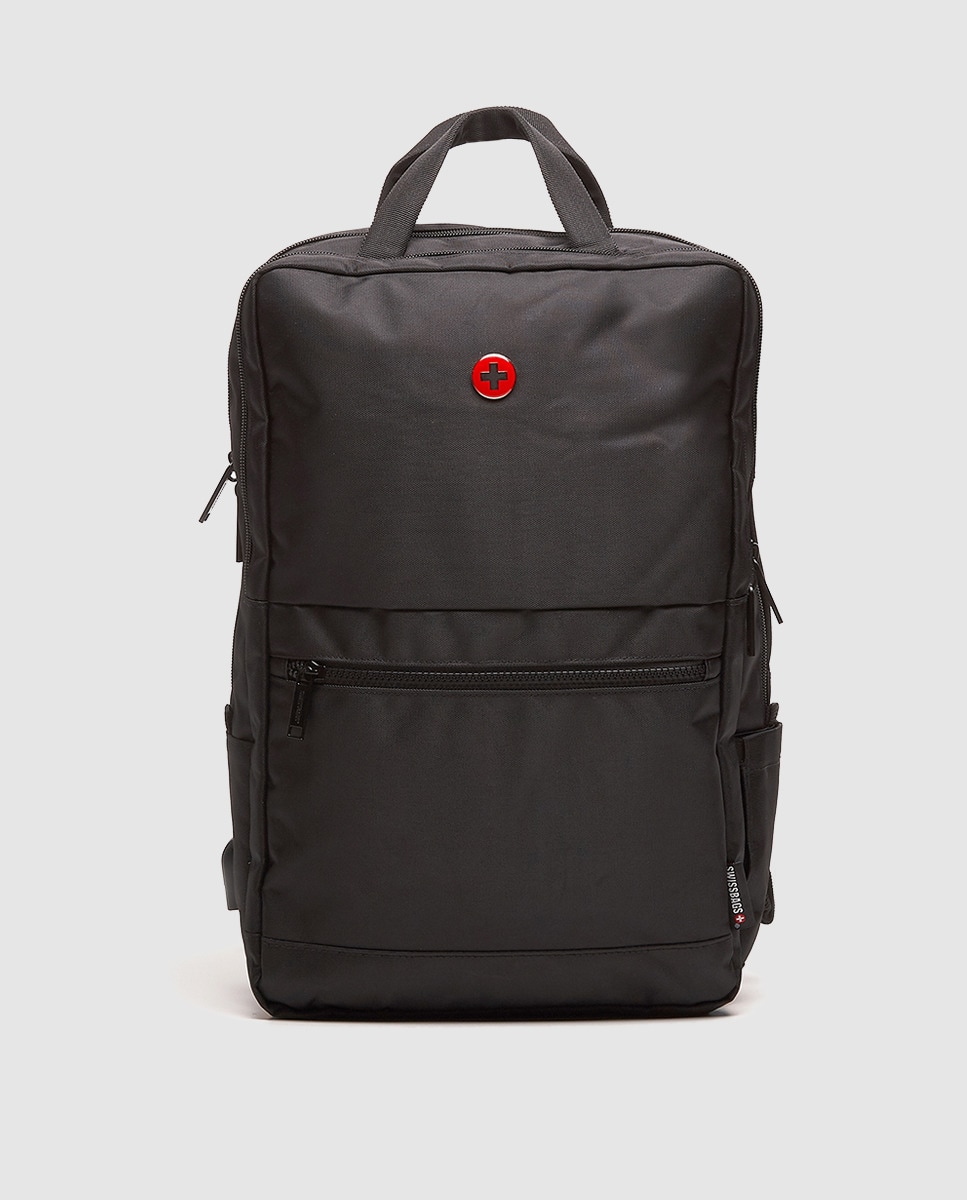 Небольшой унисекс рюкзак для ноутбука с защитой от кражи Swissbags из черного полиэстера высокой плотности с отделом RFID Swissbags, черный
