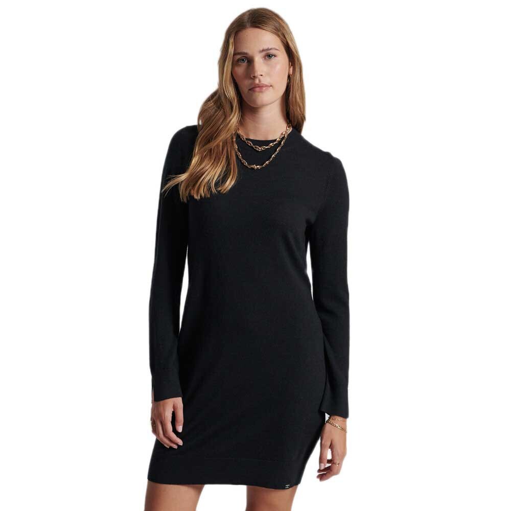 

Короткое платье Superdry Studios Merino Knit, черный