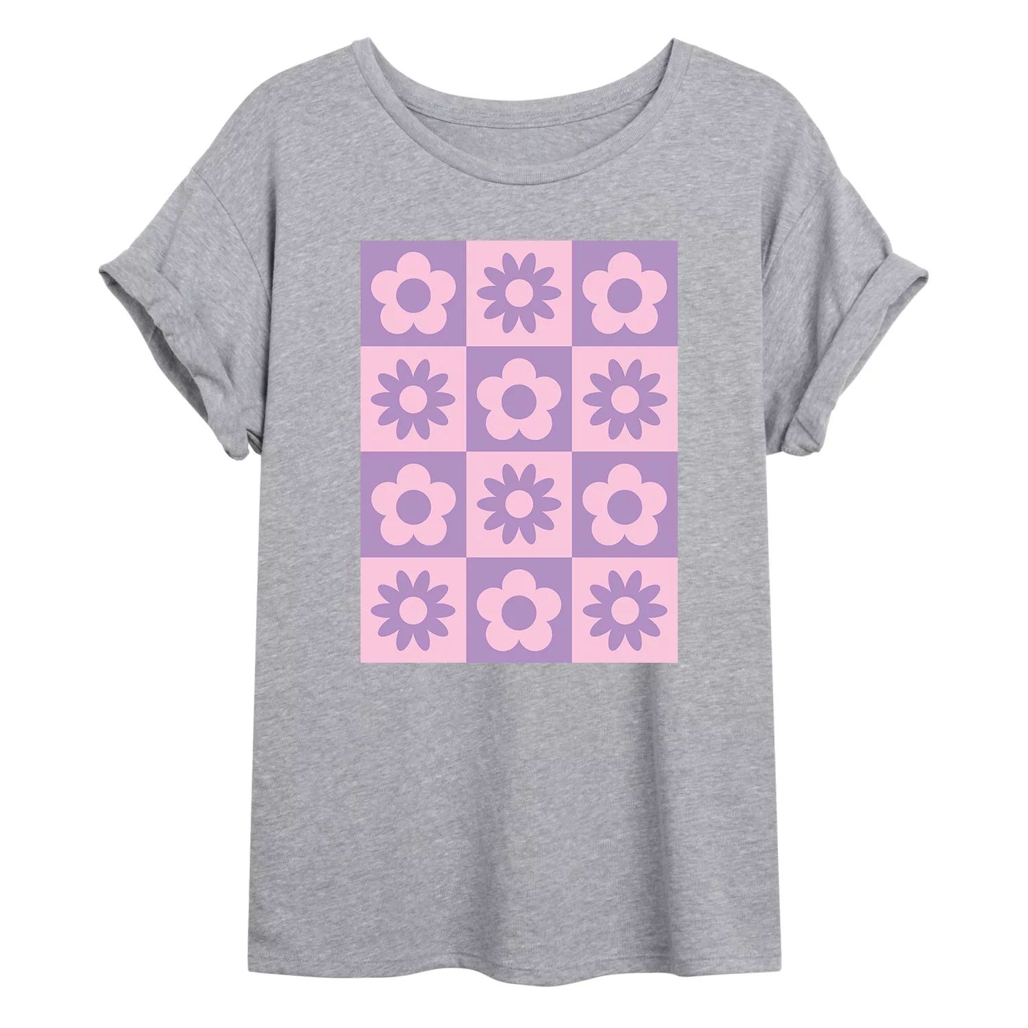 цена Детская футболка большого размера с цветочной сеткой в ​​стиле ретро Licensed Character