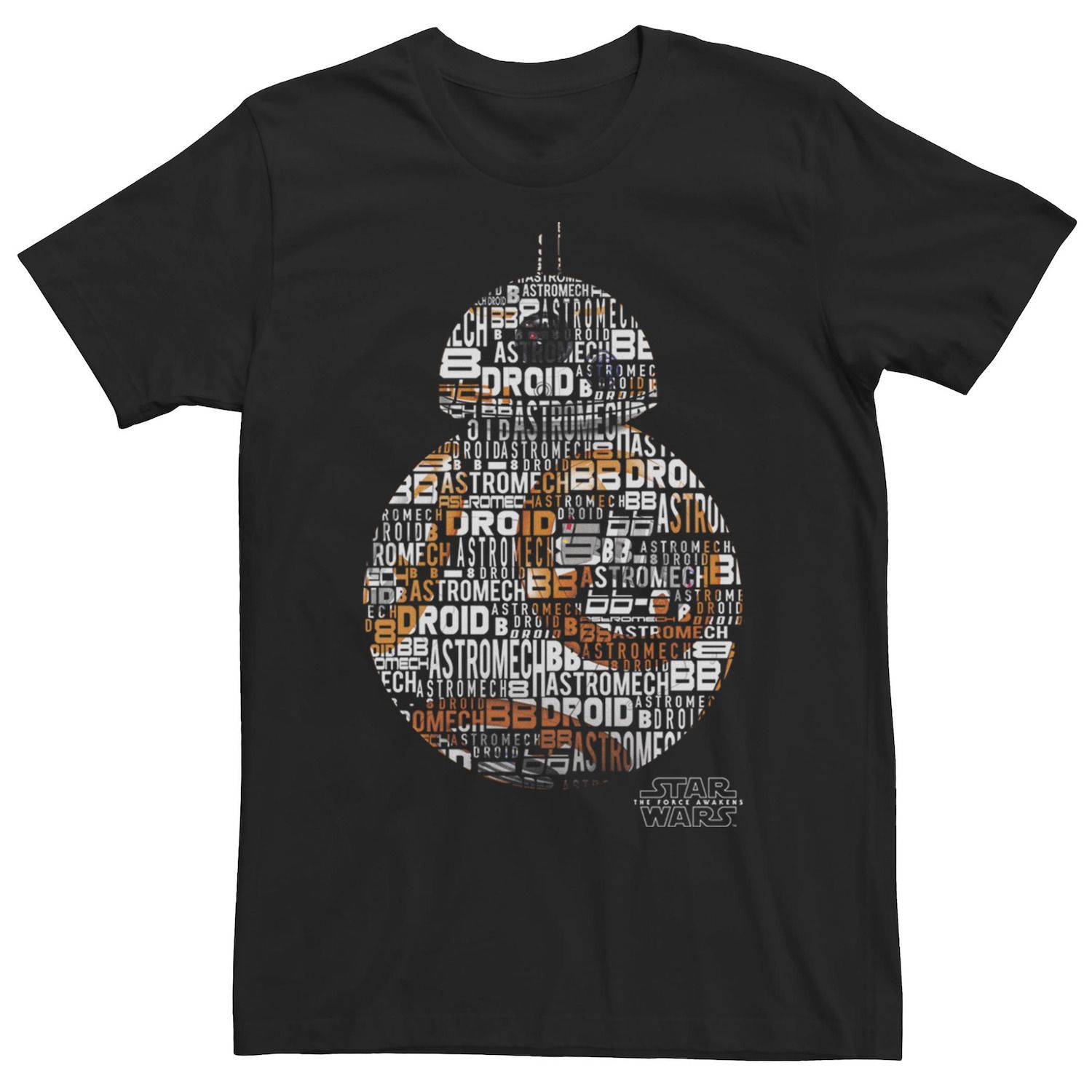 цена Мужская футболка с портретом и надписью BB-8 Star Wars, черный