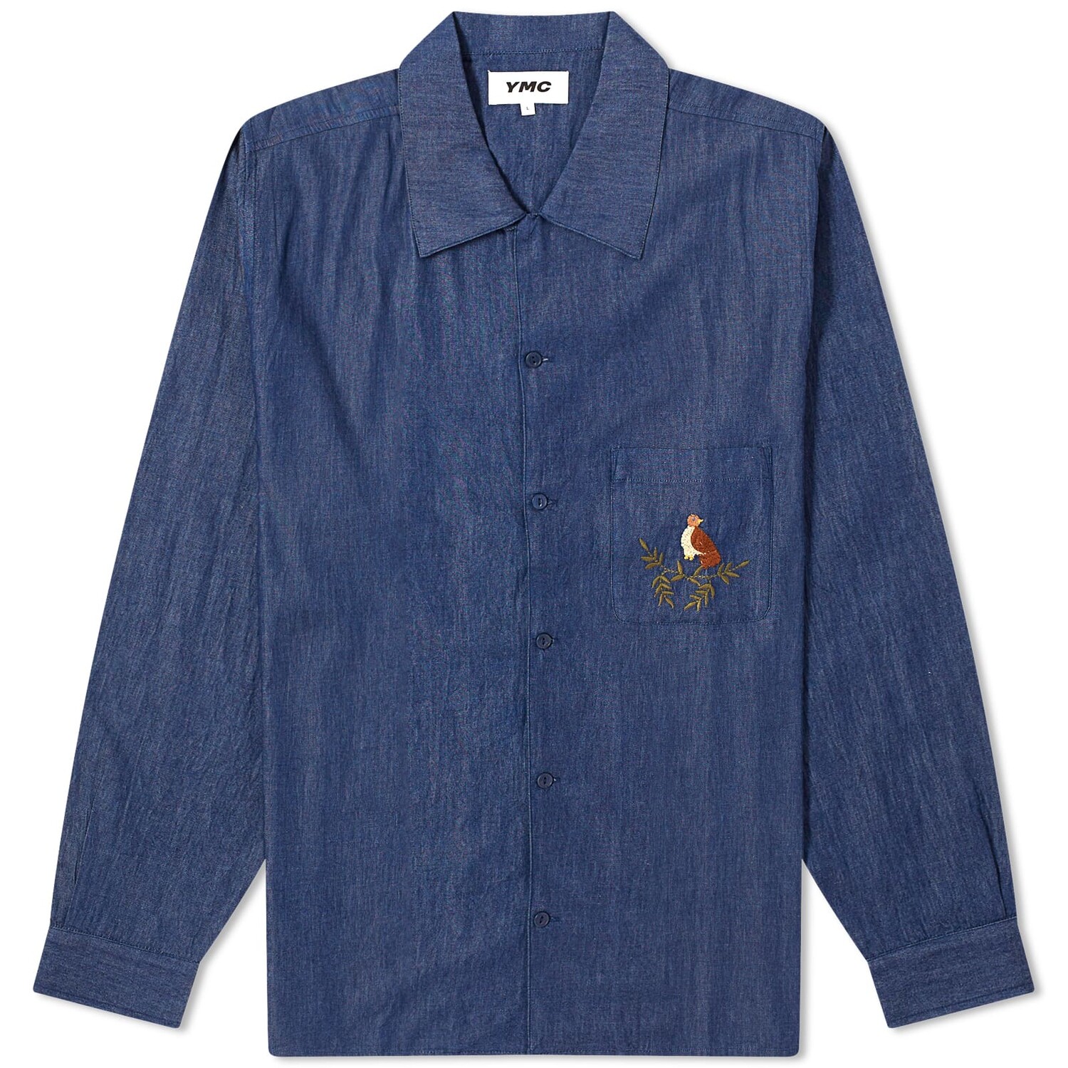

Рубашка Ymc Wray Embroidered, индиго