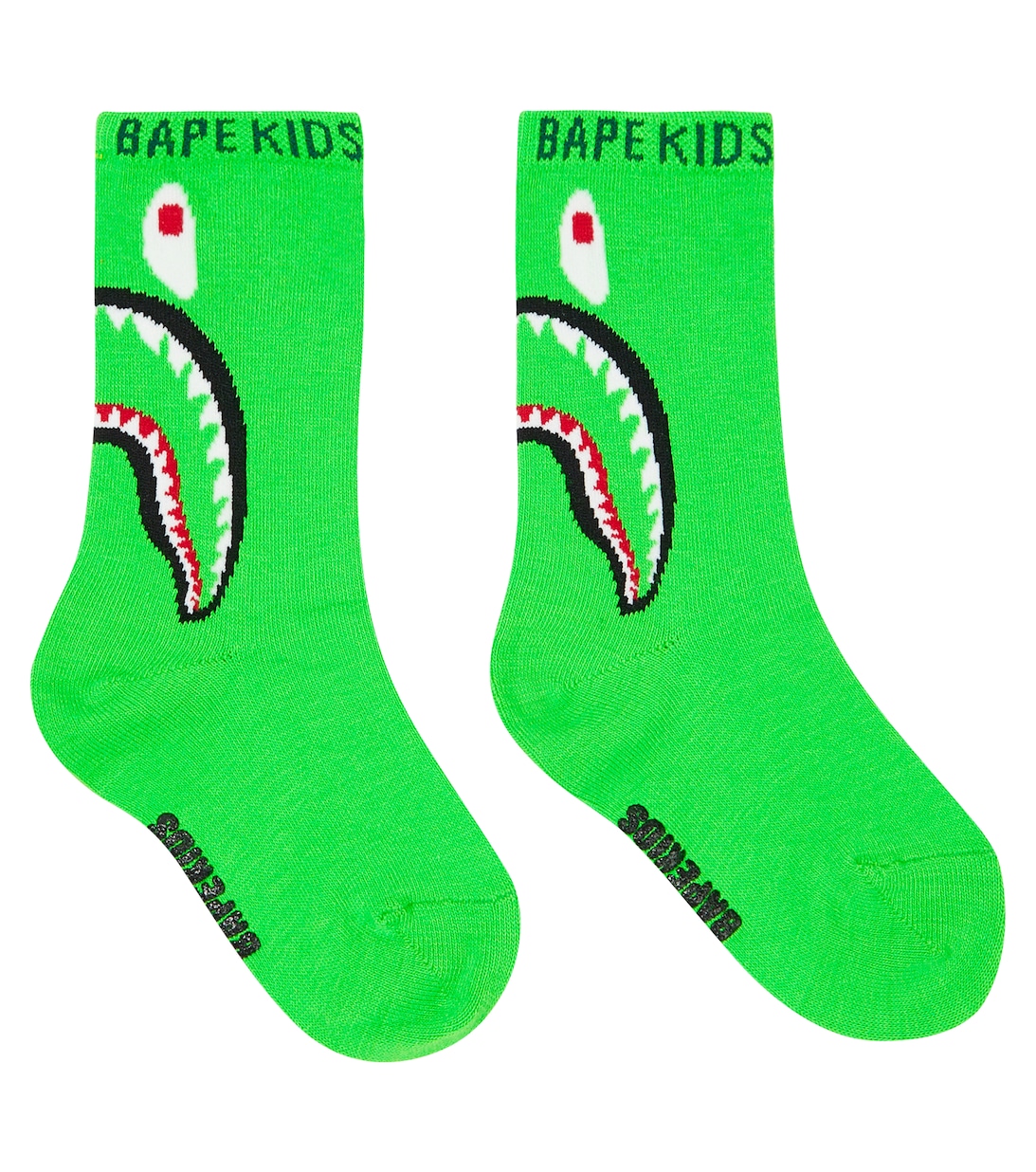Носки из смесового хлопка с принтом BAPE, зеленый брюки из смесового хлопка с логотипом bape бежевый
