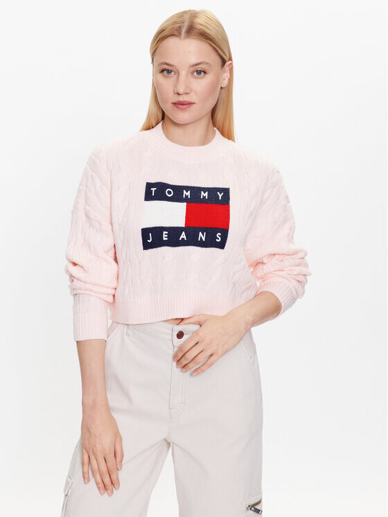 

Свитер обычного кроя Tommy Jeans, розовый