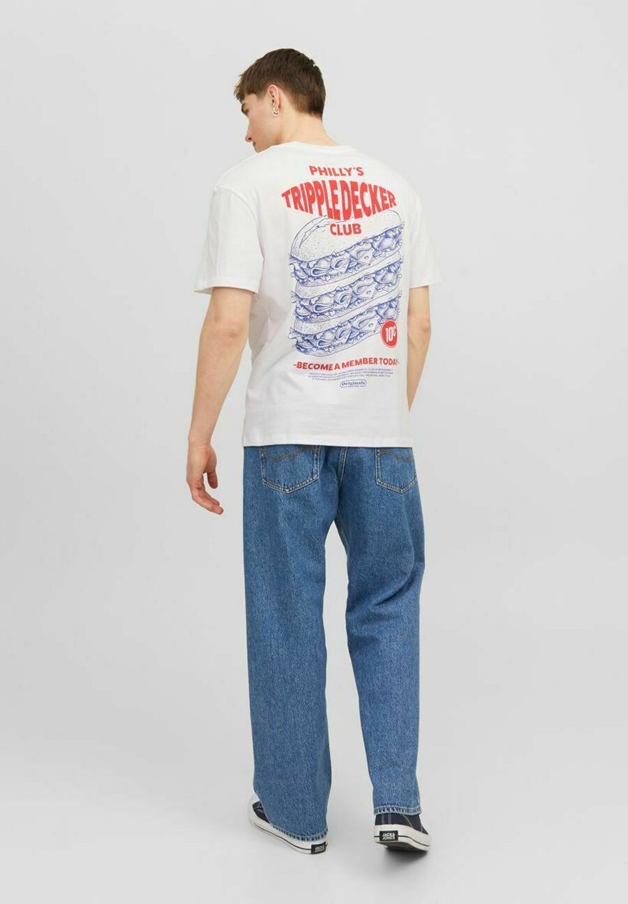 

Футболка с принтом Jack & Jones, молочный, Серый