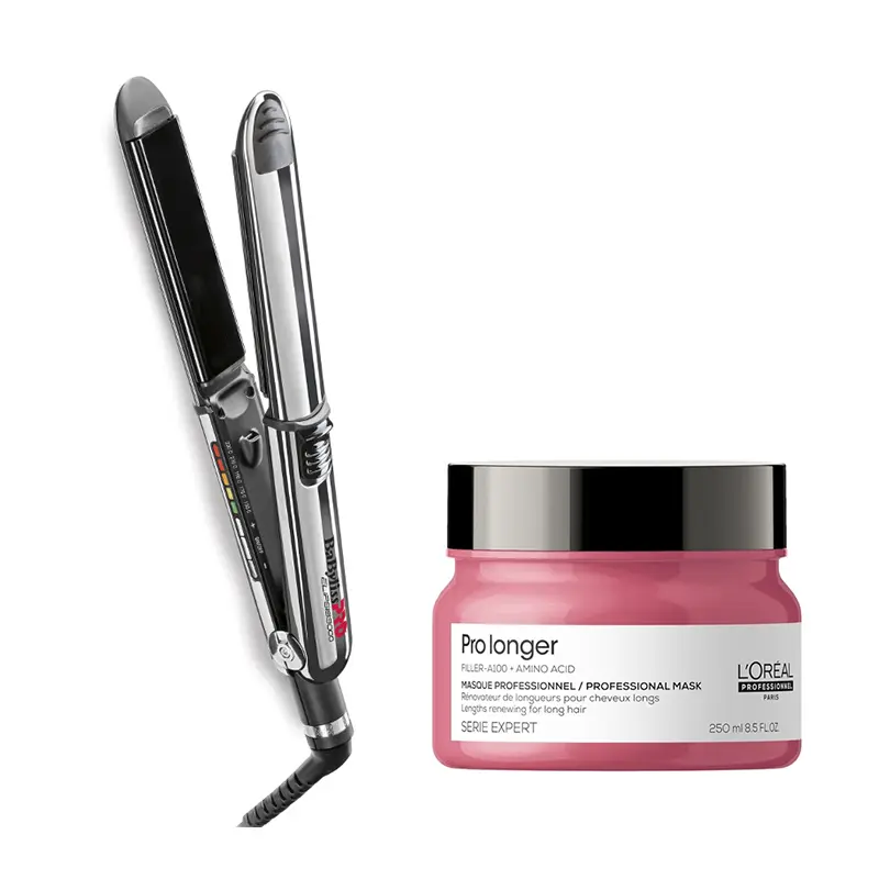 

Набор для волос: выпрямитель для волос 31мм - черный Babyliss Pro Elipsis And Pro Longer Mask, 250 мл