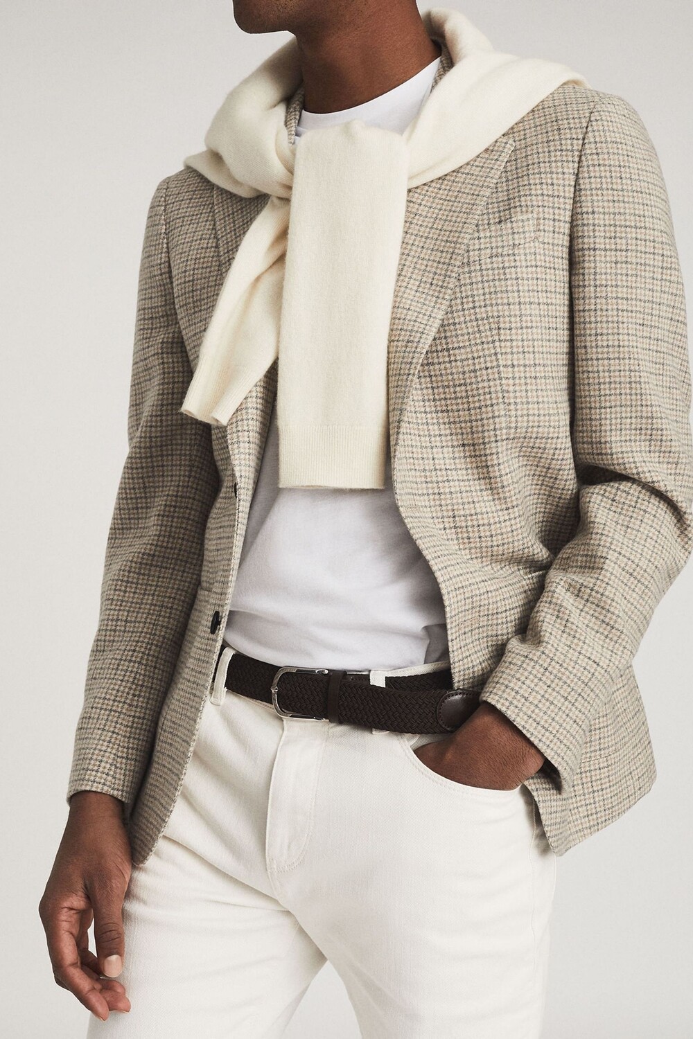 

ЭЛМОНТ плетеный ремень Reiss, коричневый