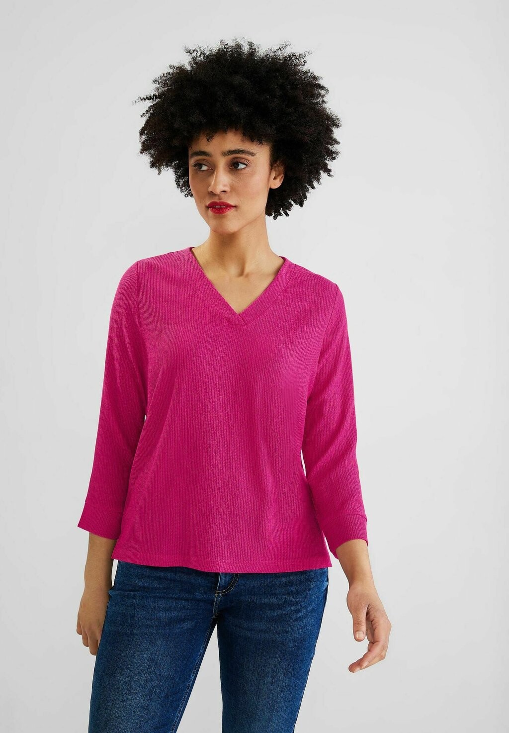 

Рубашка с длинными рукавами MIT FEINER STRUKTUR Street One, цвет pink