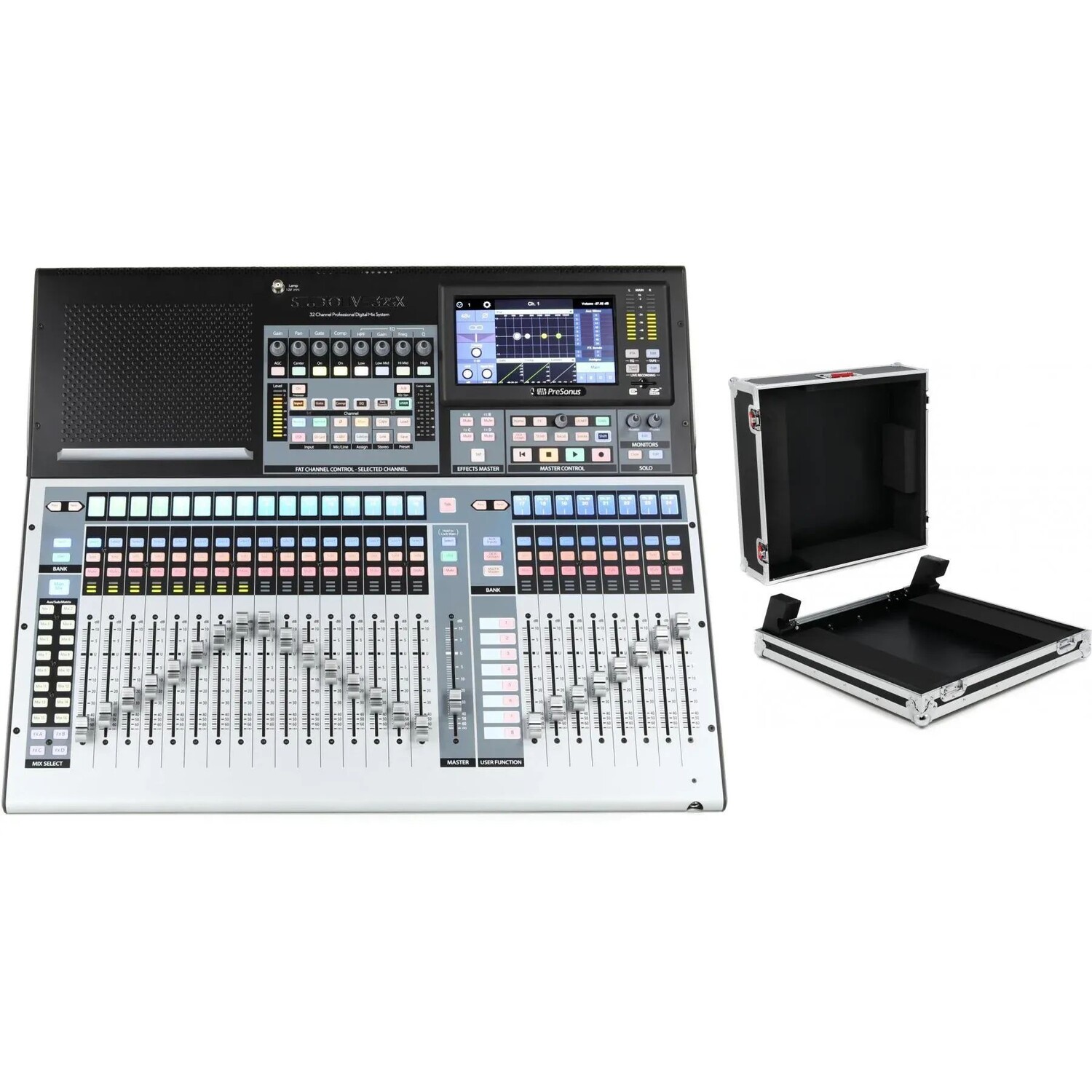 

PreSonus StudioLive 32SX 32-канальный цифровой микшер и кейс для полетов