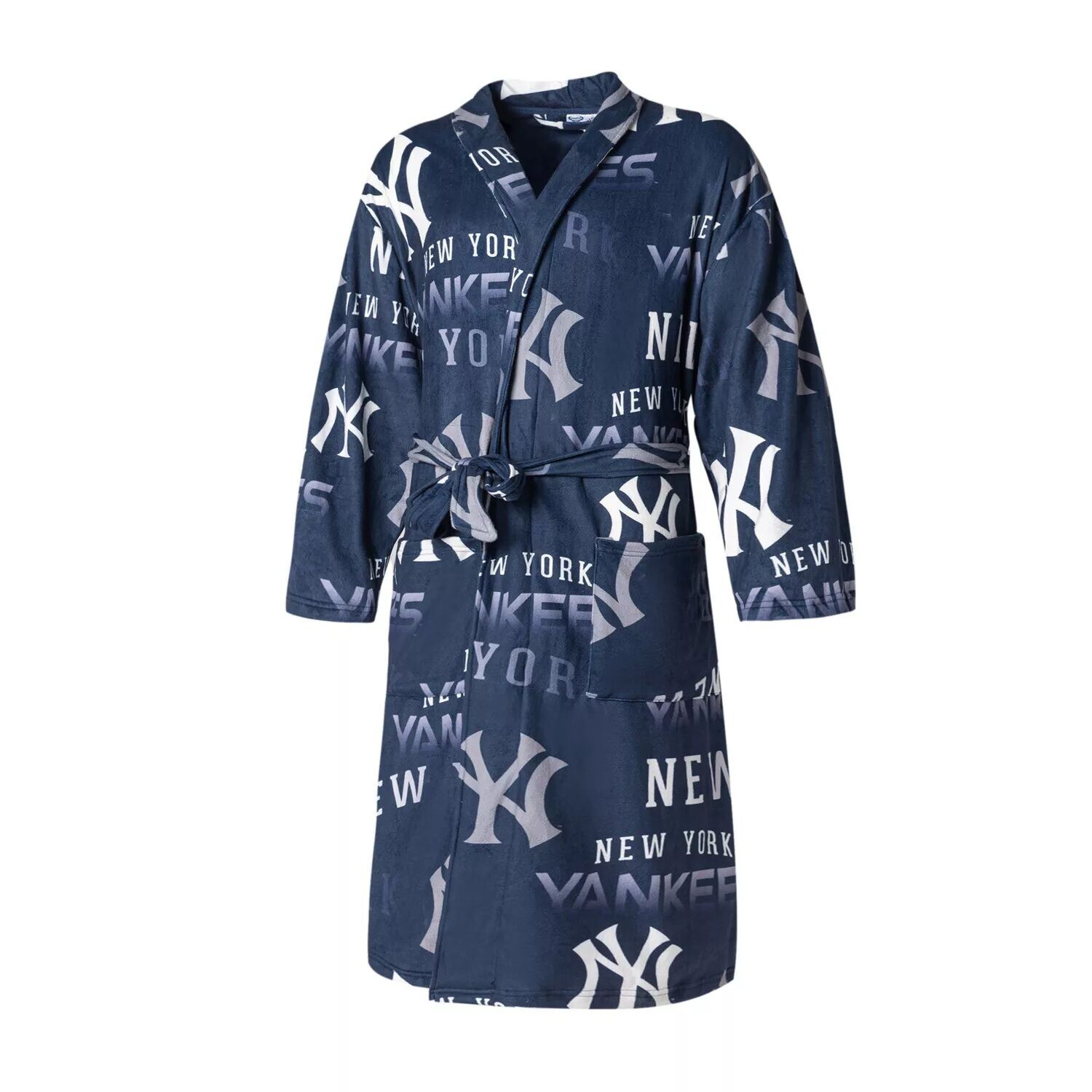 

Мужской спортивный темно-синий халат New York Yankees Windfall из микрофлиса по всей длине