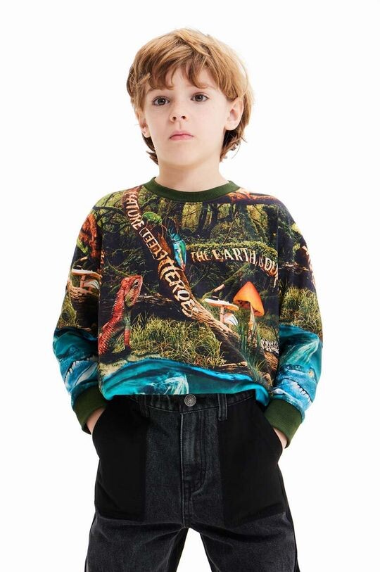 

Детская хлопковая толстовка Desigual, черный