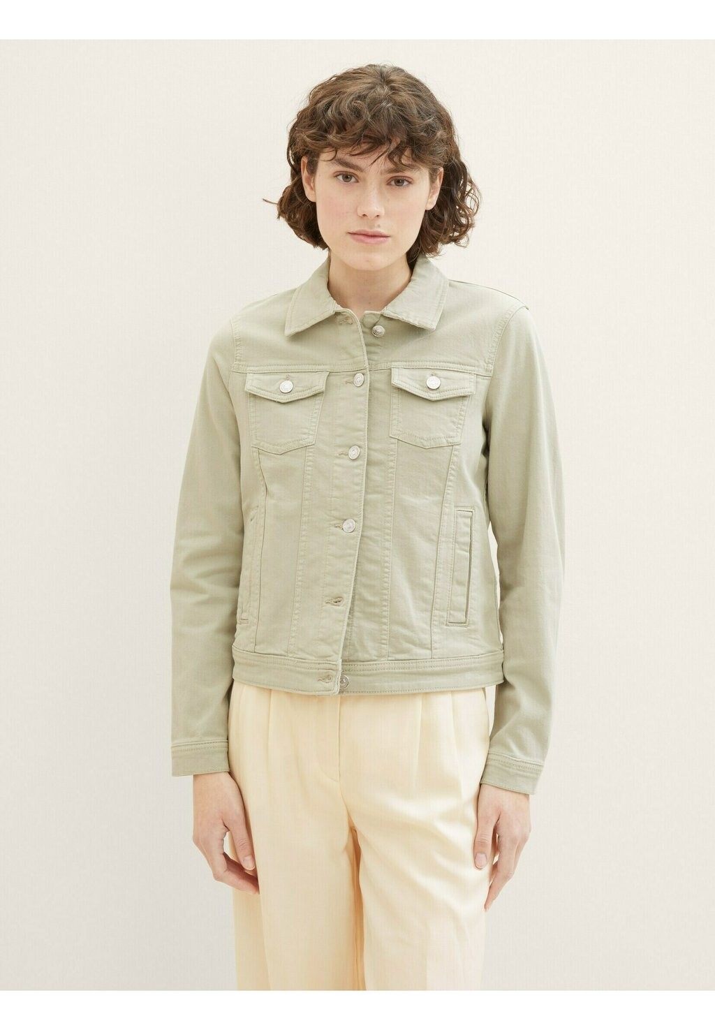 

Джинсовая куртка TOM TAILOR, цвет desert green