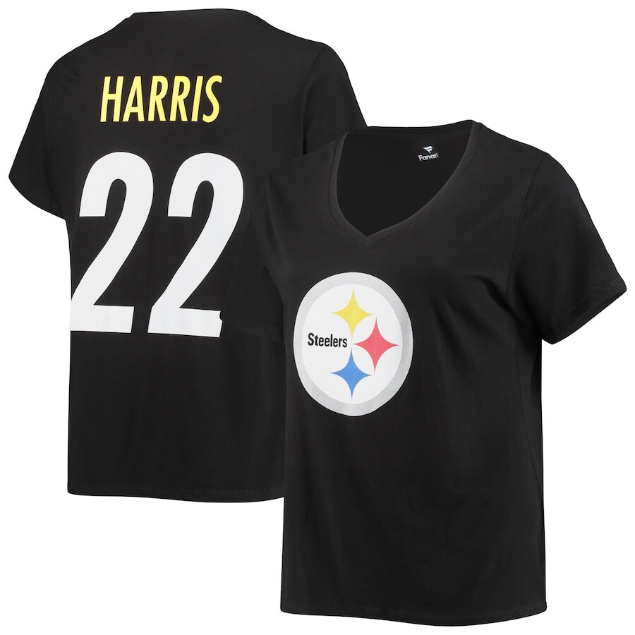 

Футболка с именем и номером Fanatics Branded Pittsburgh Steelers, черный