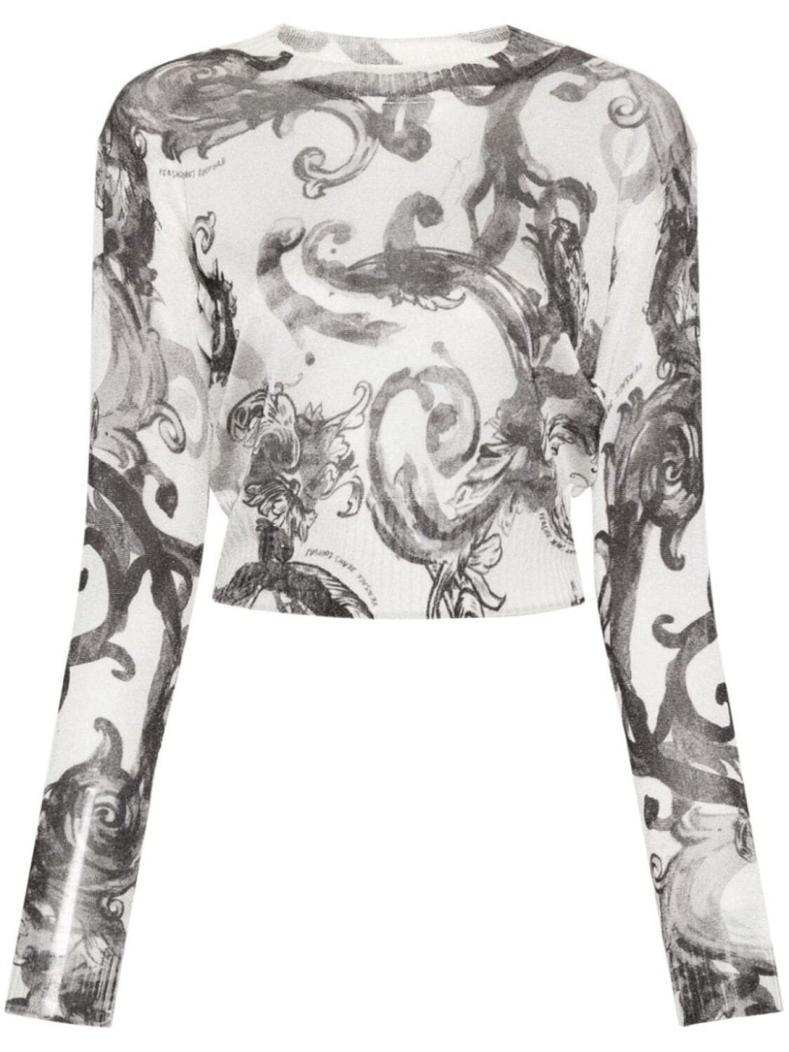 

Versace Jeans Couture топ Watercolour Couture тонкой вязки, белый