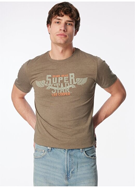 

Мужская футболка Crew Neck Green Melange 232 LCM 242046 SERTIW GREEN MELANGE Lee Cooper