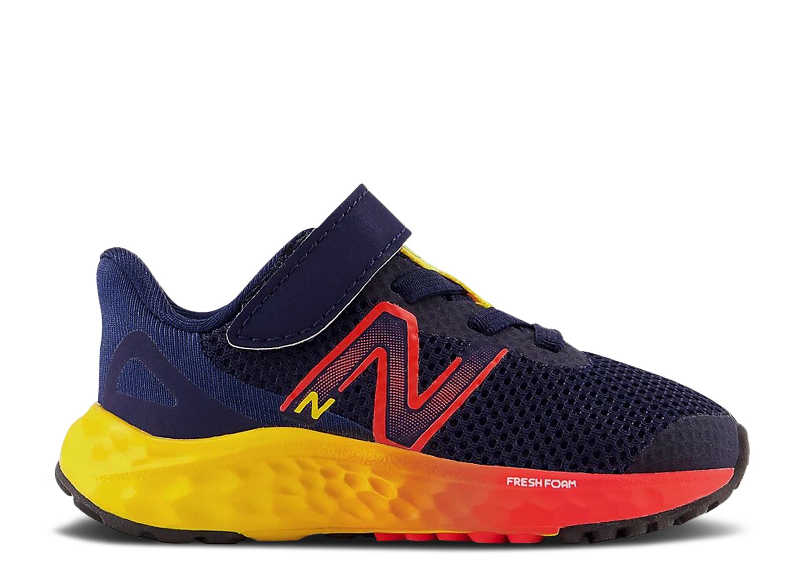 

Кроссовки New Balance Fresh Foam Arishi V4 Bungee Lace Toddler 'Navy Red Egg Yolk', синий