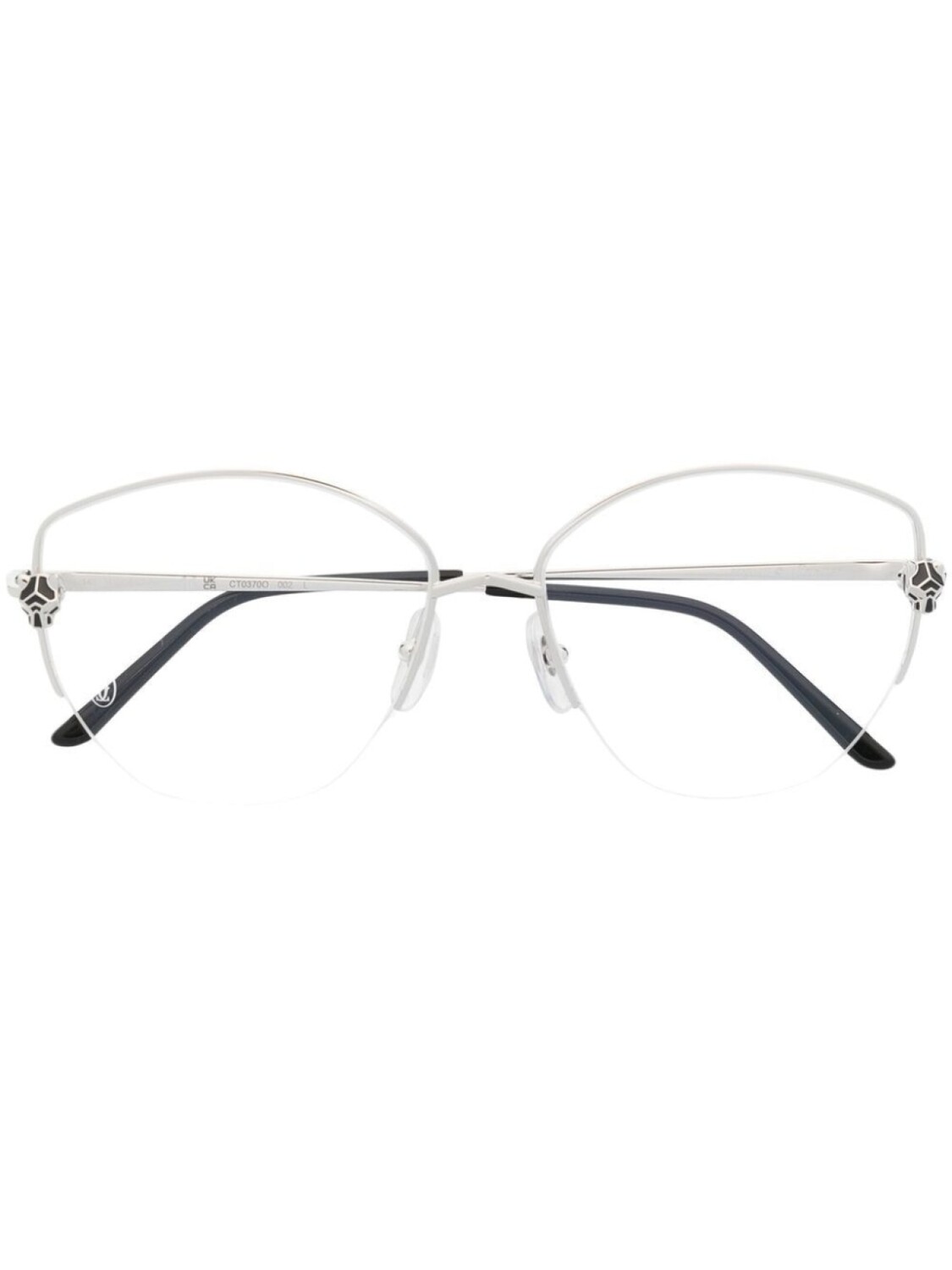 

Cartier Eyewear очки в круглой оправе с логотипом, серебристый