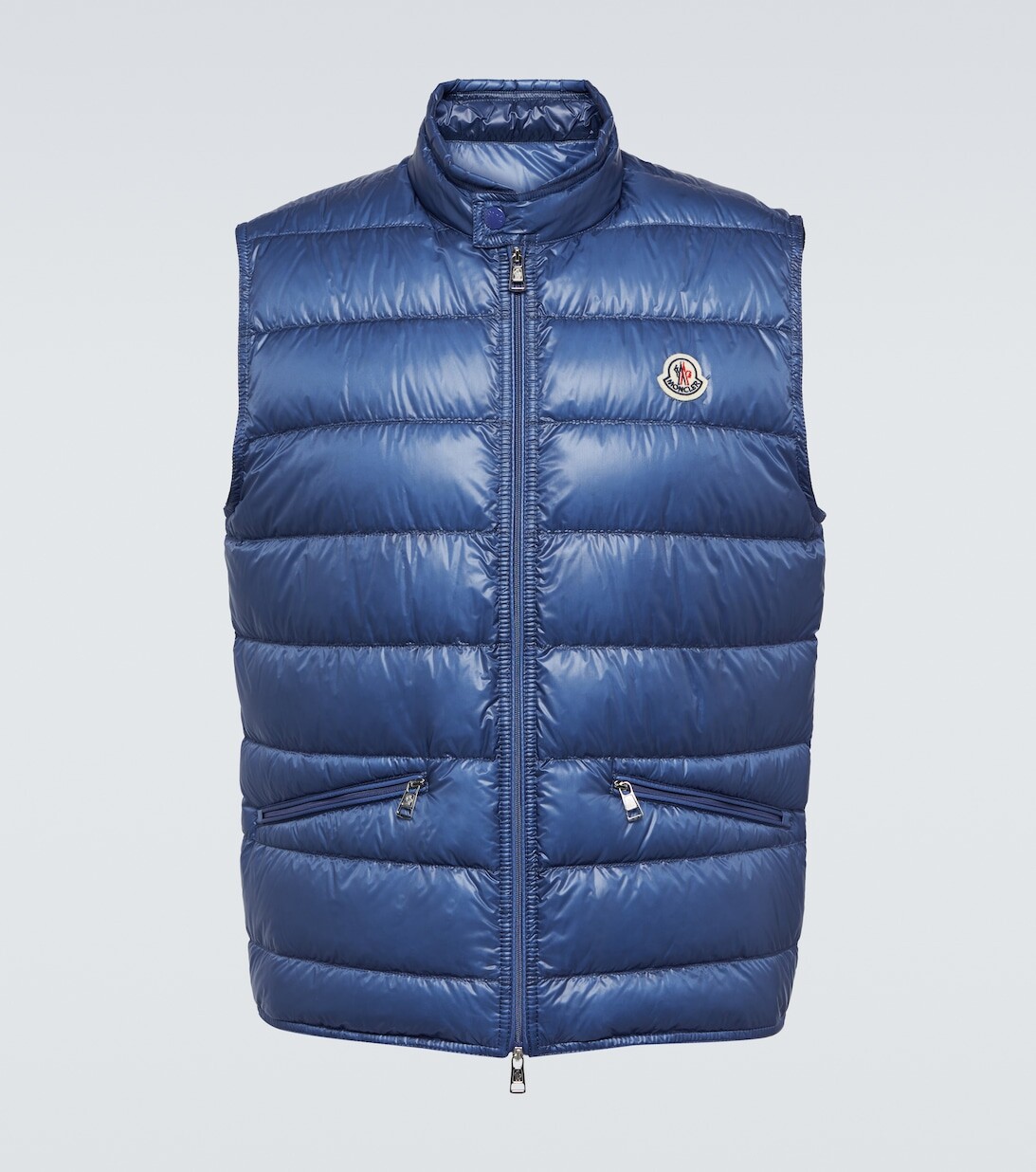 

Пуховый жилет Moncler, синий