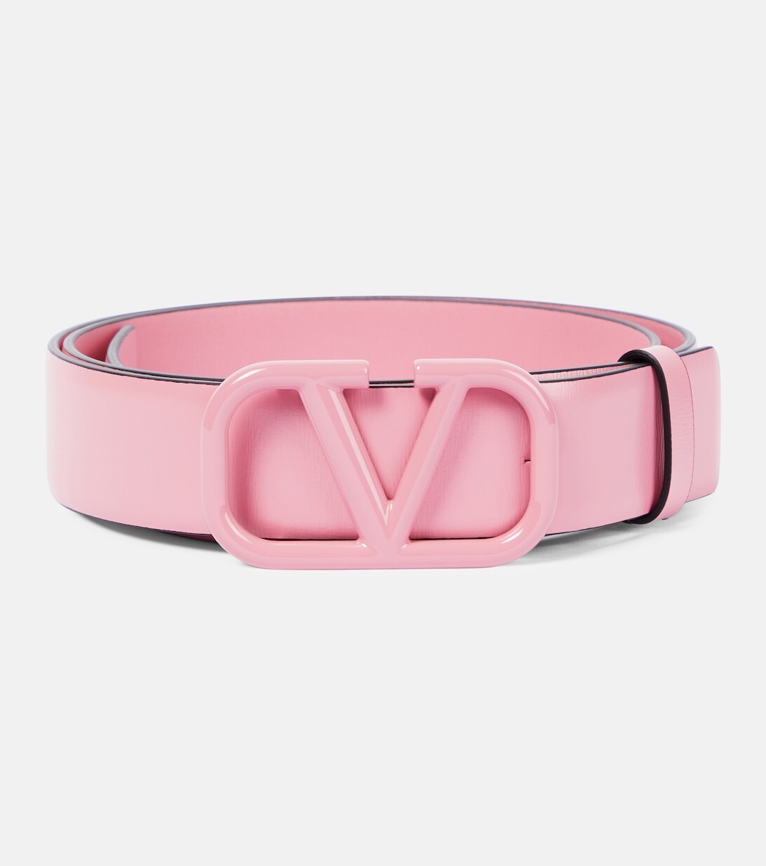 

Кожаный ремень с логотипом V Valentino Garavani, розовый