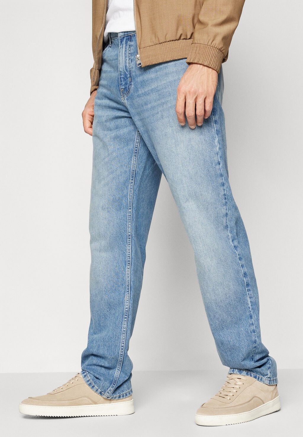 

Джинсы слим Straight Denim Karl Lagerfeld, винтажный стираный синий цвет