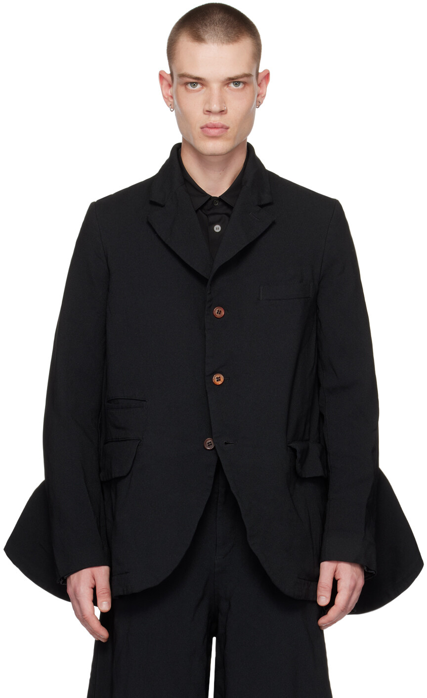 

Черный расклешенный пиджак Comme des Garçons