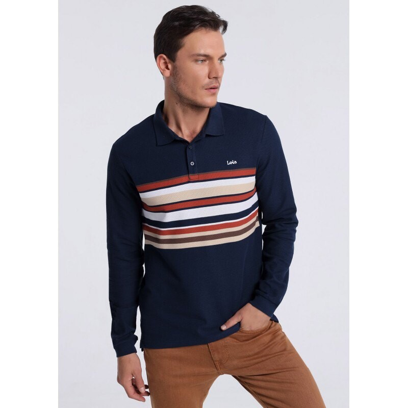 

Поло с длинным рукавом Lois Jeans 131991, синий