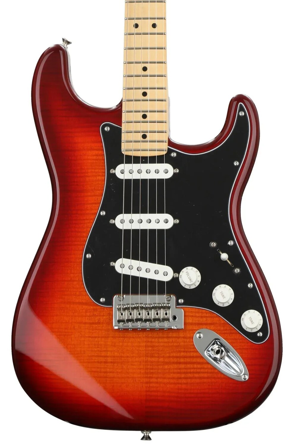 

Топ Fender Player Stratocaster Plus — выдержанная вишня с кленовой накладкой на гриф