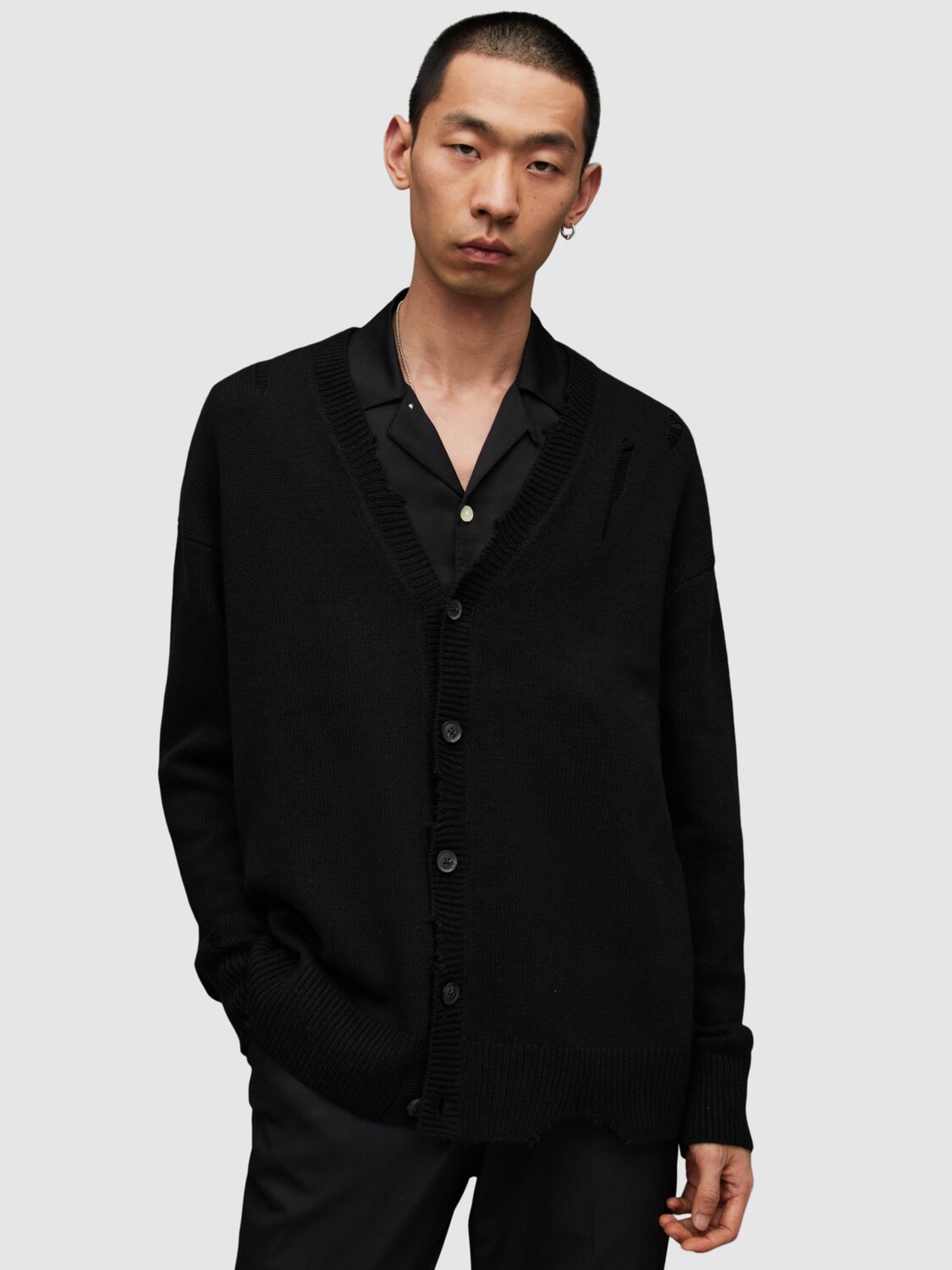 

Кардиган Vicious с длинными рукавами AllSaints, черный
