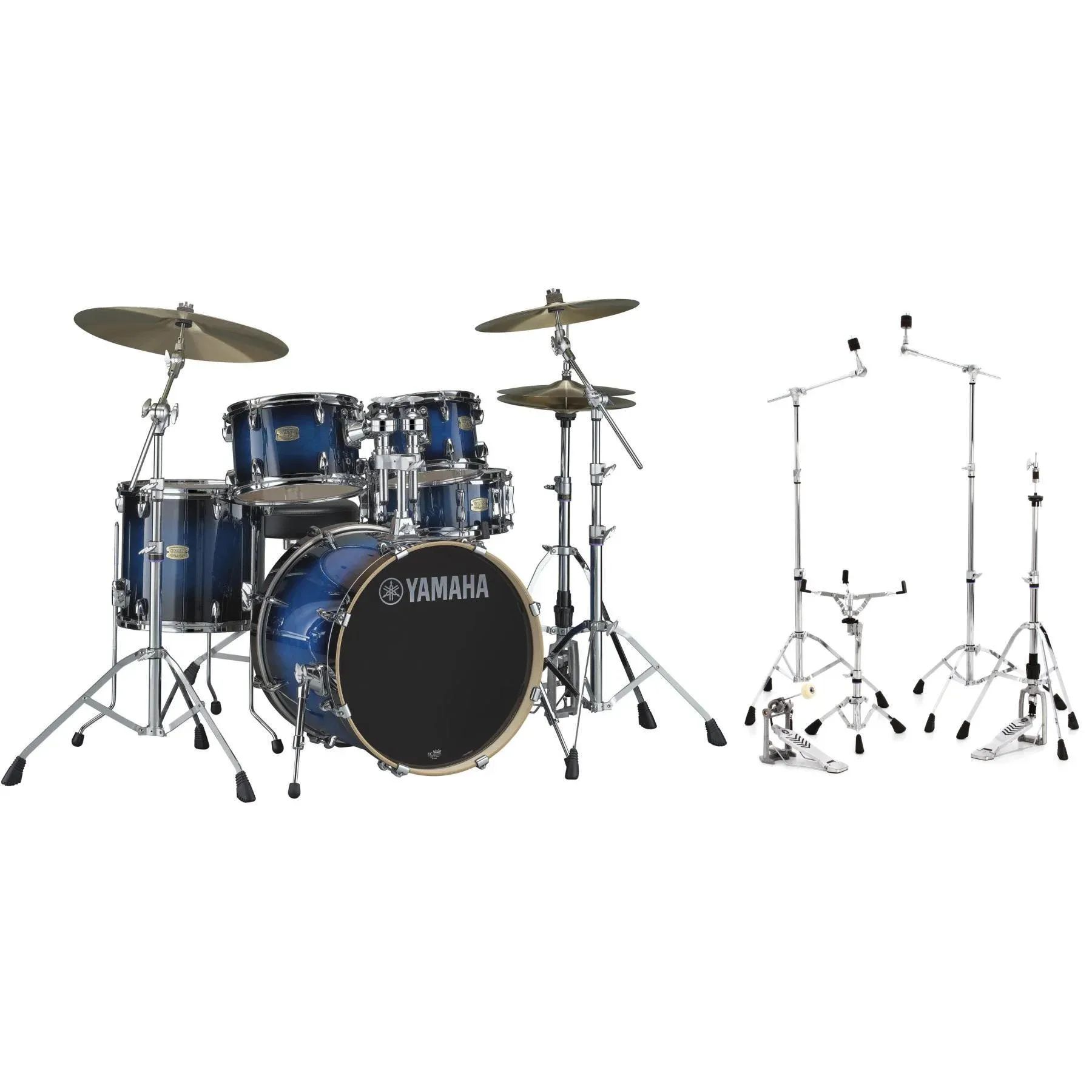 

Комплект корпусов Yamaha Stage Custom Birch из 5 предметов и комплект оборудования для серии 700 из 5 предметов — Deep Blue Sunburst