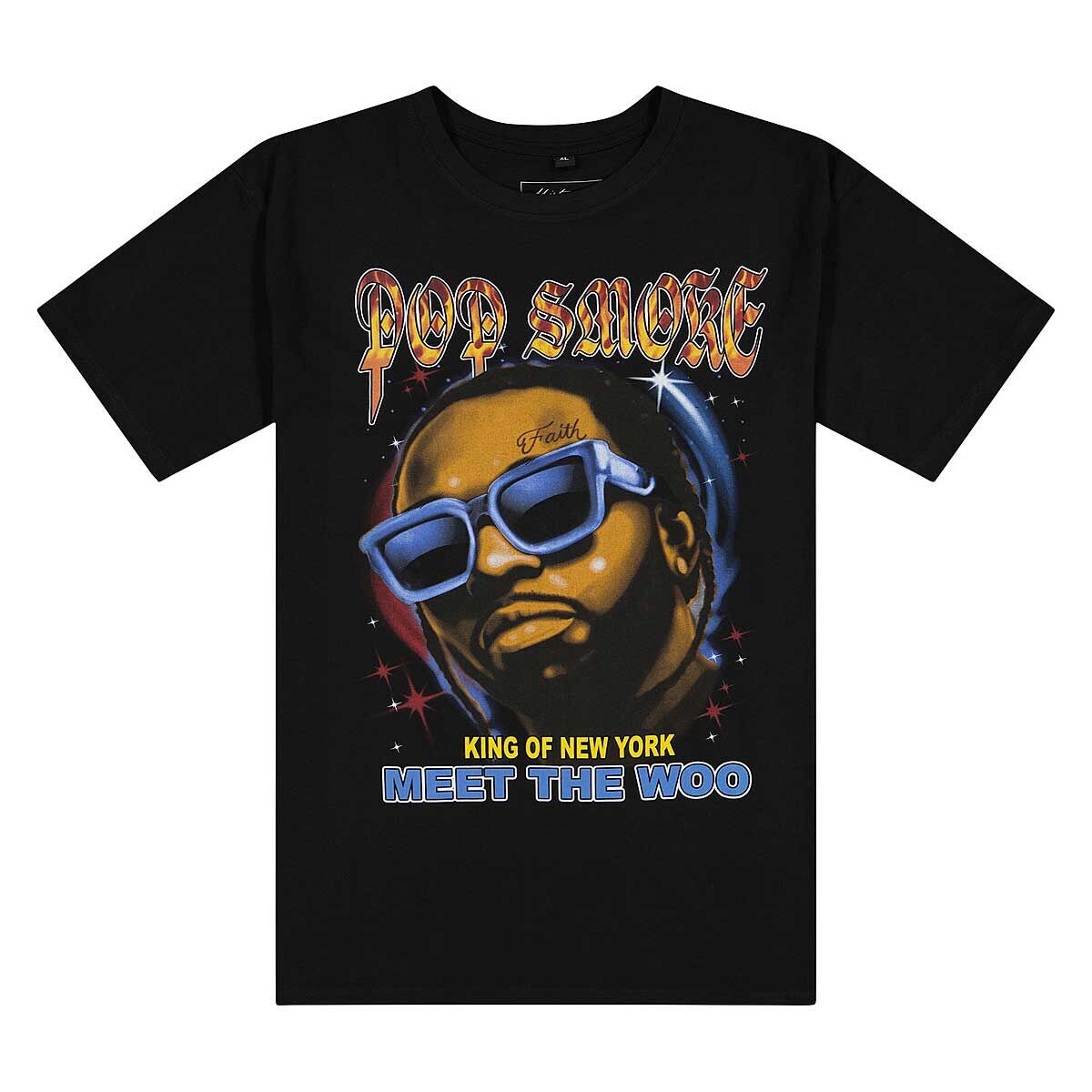 

Футболка Pop Smoke Meet the woo Oversize T-Shirt Mister Tee, цвет Schwarz