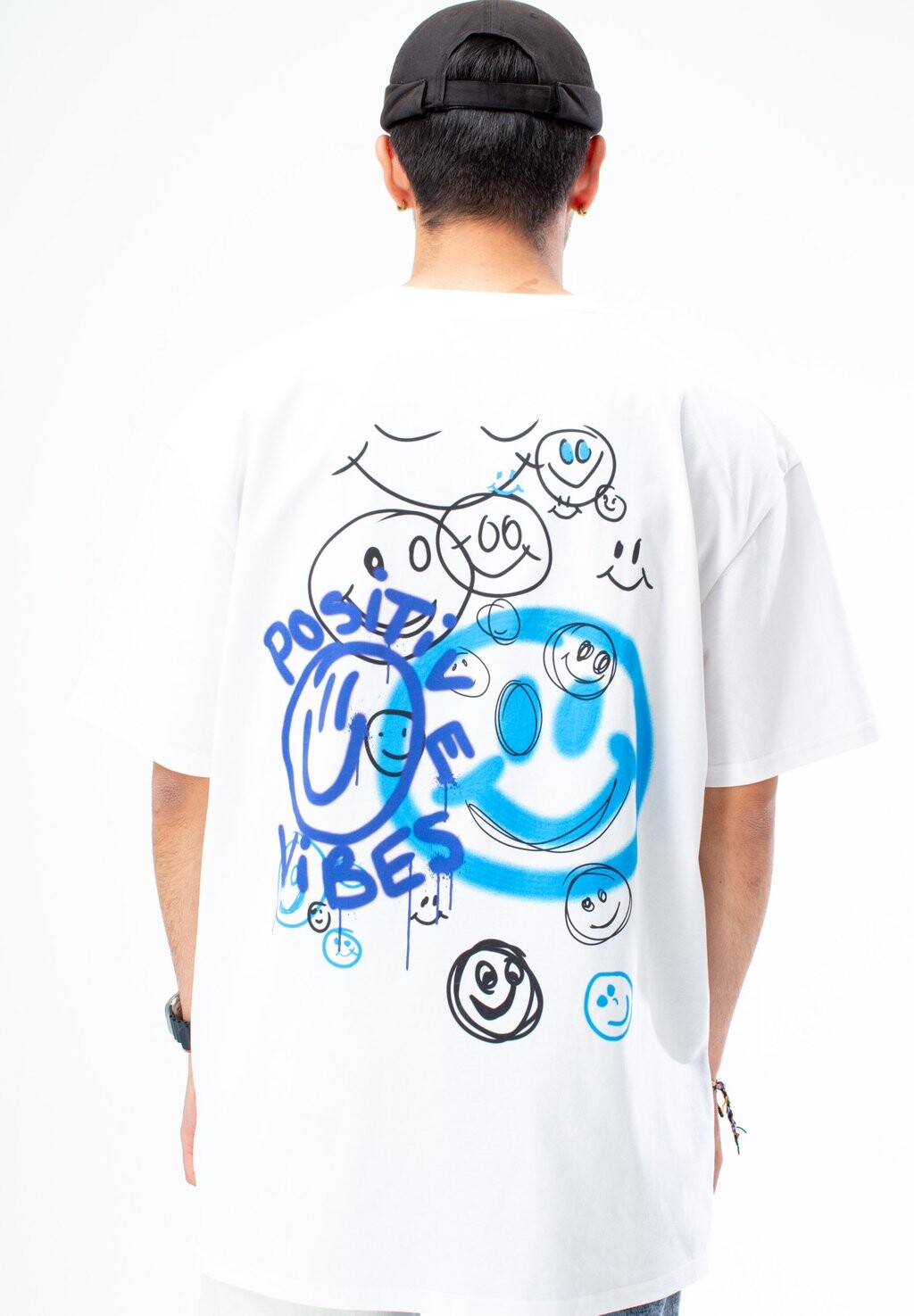 

Футболка с принтом Spray Smiley V2 T-Shirt Hype, белый