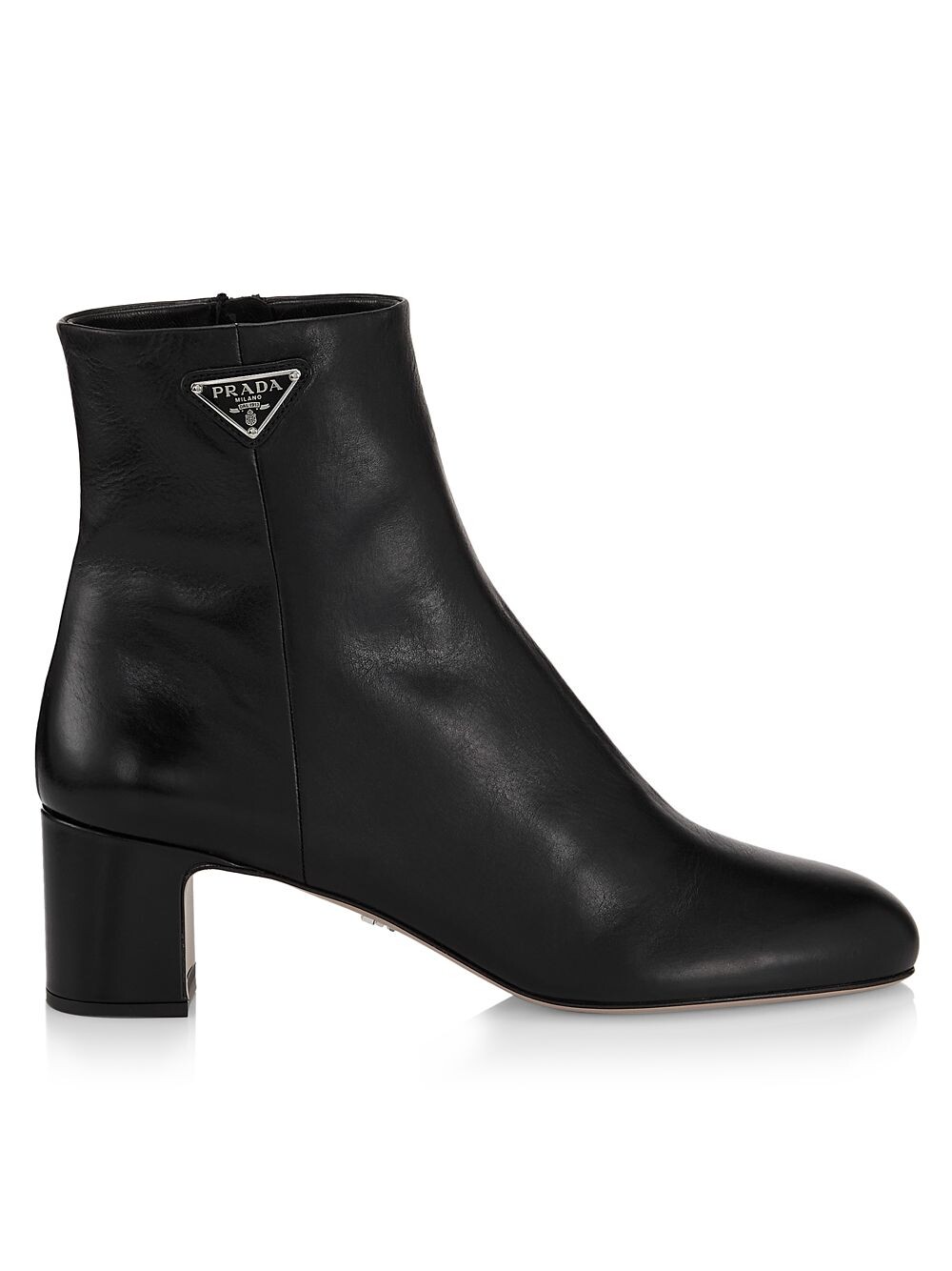 

Кожаные ботинки с логотипом 55MM Prada, черный